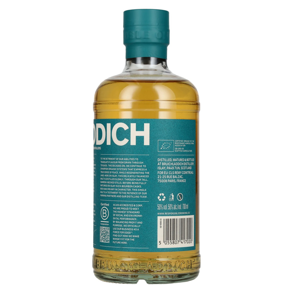 Bruichladdich ORGANIC BARLEY 10 Years Old Islay Single Malt 2012 50% Vol. 0,7l