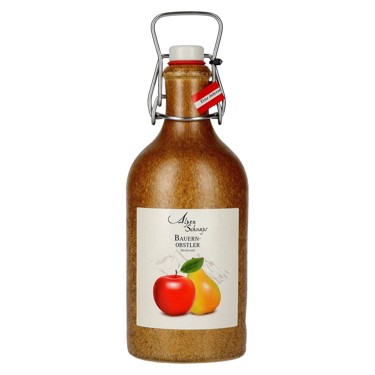 Nannerl Alpenschnaps BAUERN-OBSTLER 38% vol. 0,5l en pot en terre cuite