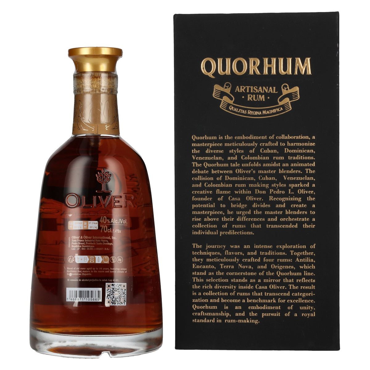 Ron Quorhum 16 Sistema Solera TERRA NOVA 40% Vol. 0,7l in Geschenkbox