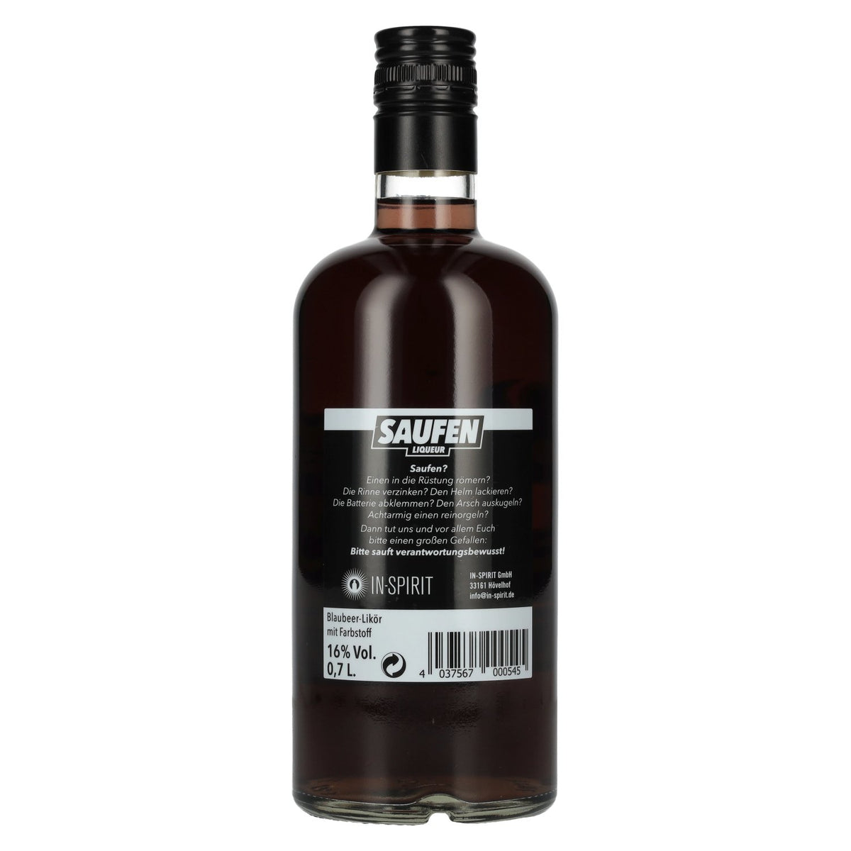 Saufen Liqueur Blueberry Liqueur 16% Vol. 0,7l
