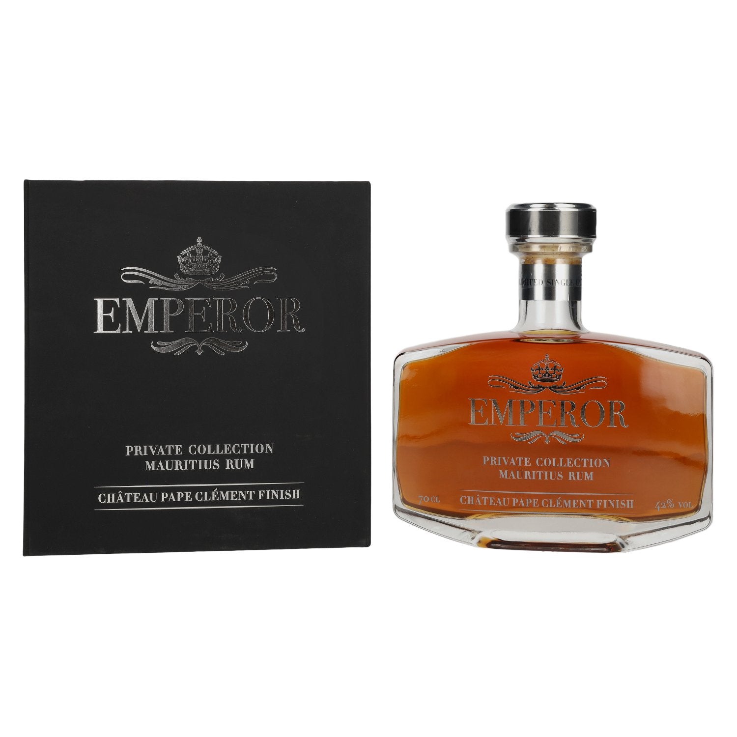 Emperor Rum Mauritius PRIVATE COLLECTION, finition Château Pape Clément, 42 % vol., 0,7 l, dans un coffret cadeau