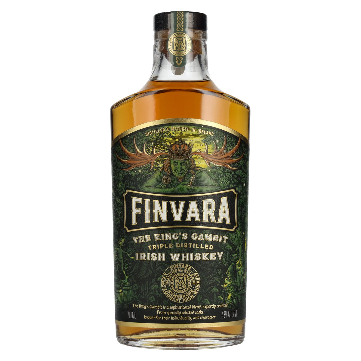 Finvara THE KING'S GAMBIT Triple Distilled Irish Whiskey 43% vol. 0.7l