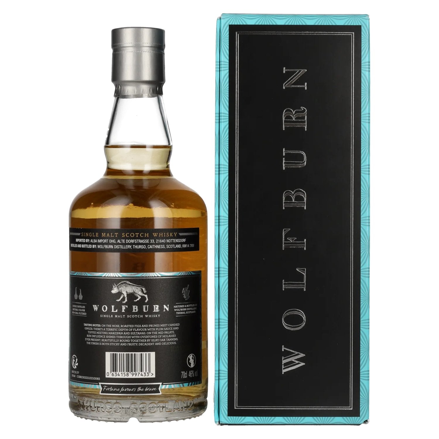 Wolfburn N°177 Single Malt Scotch Whisky Small Batch Release 46% Vol. 0,7l en boîte cadeau