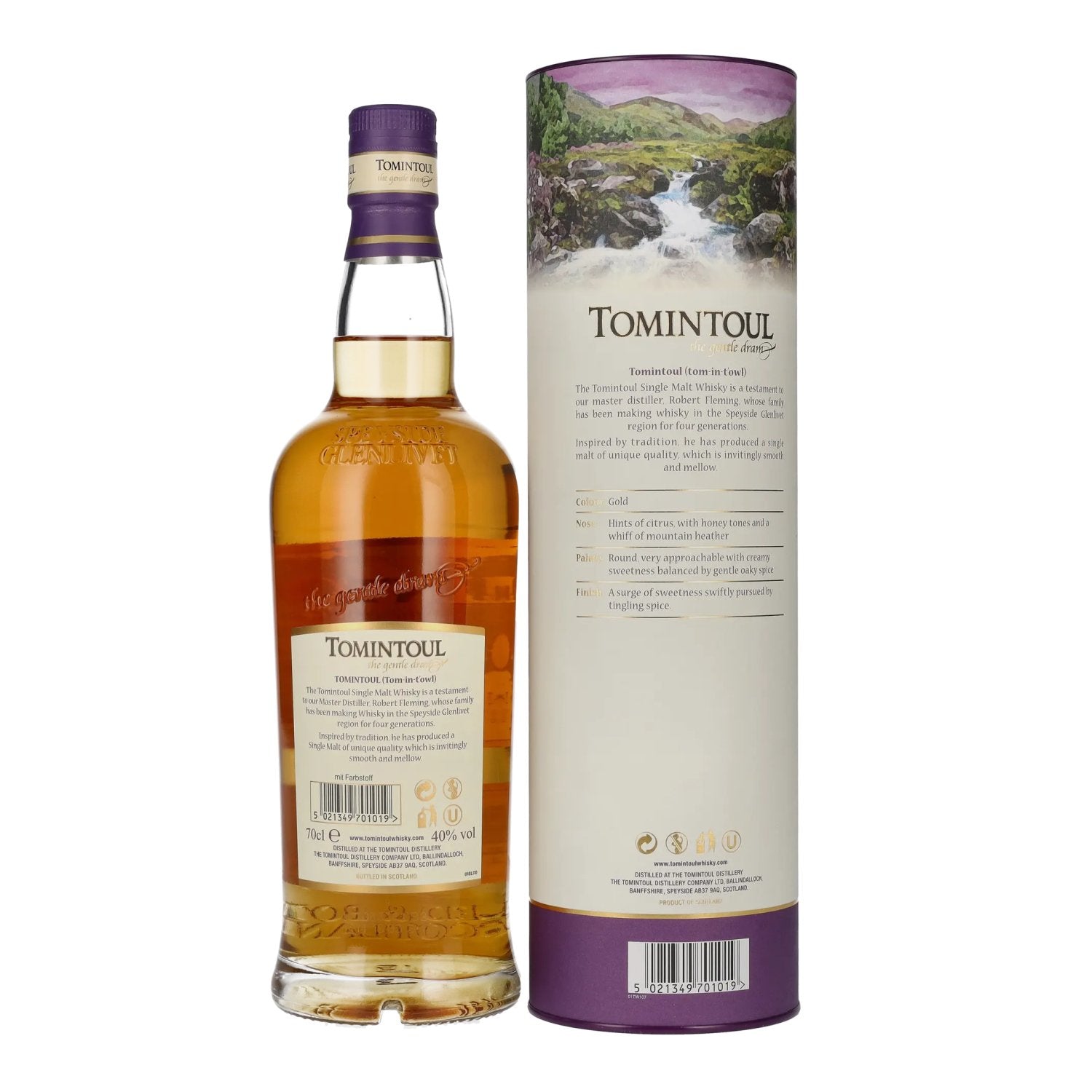 Tomintoul 10 Years Old Single Malt Scotch Whisky 40% Vol. 0,7l in Geschenkbox
