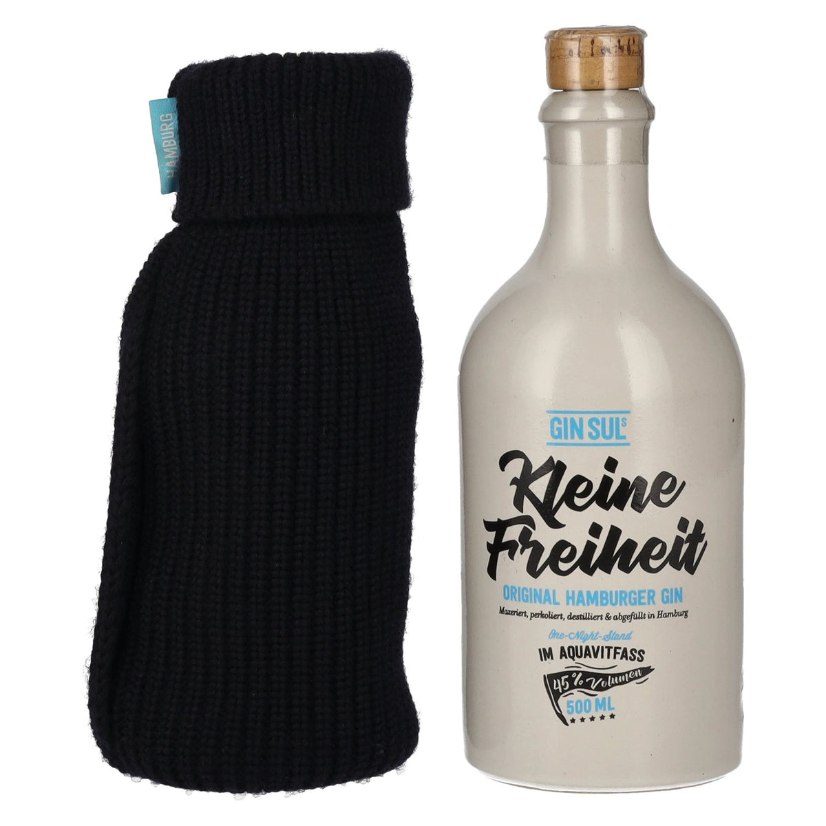 Gin Sul Kleine Freiheit Original Hamburger Gin 45% Vol. 0,5l avec housse en tissu Second Skin
