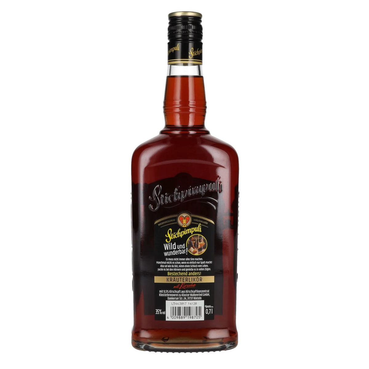 Stichpimpuli Bockforcelorum Kräuterlikör mit Kirsche 35% Vol. 0,7l