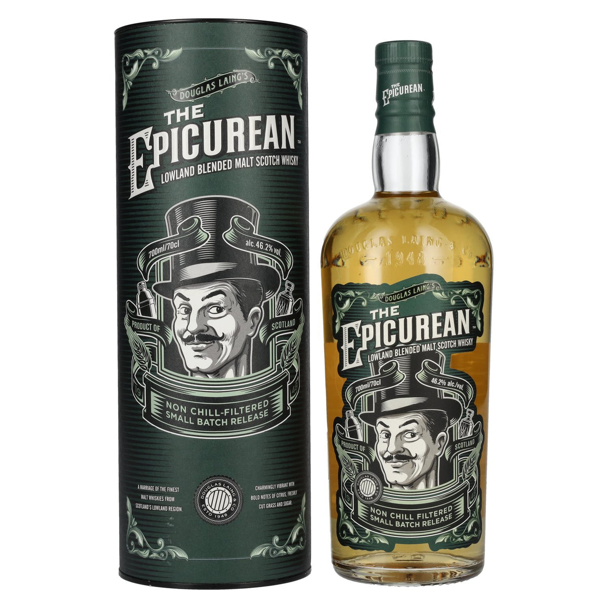 Douglas Laing THE EPICUREAN Lowland Blended Malt 46,2% Vol. 0,7l in gift box