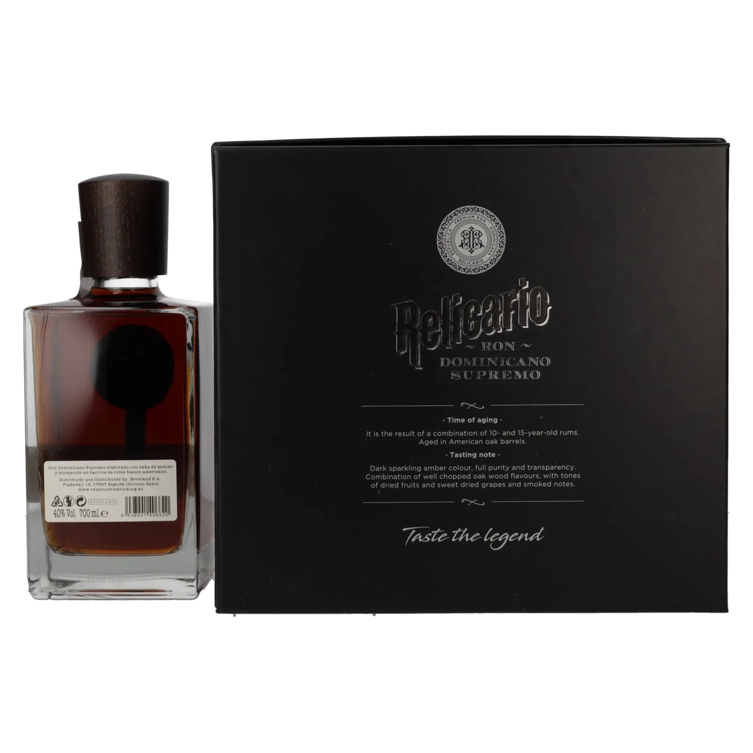 Relicario Ron Dominicano Supremo 40% Vol. 0,7l in gift box with glass