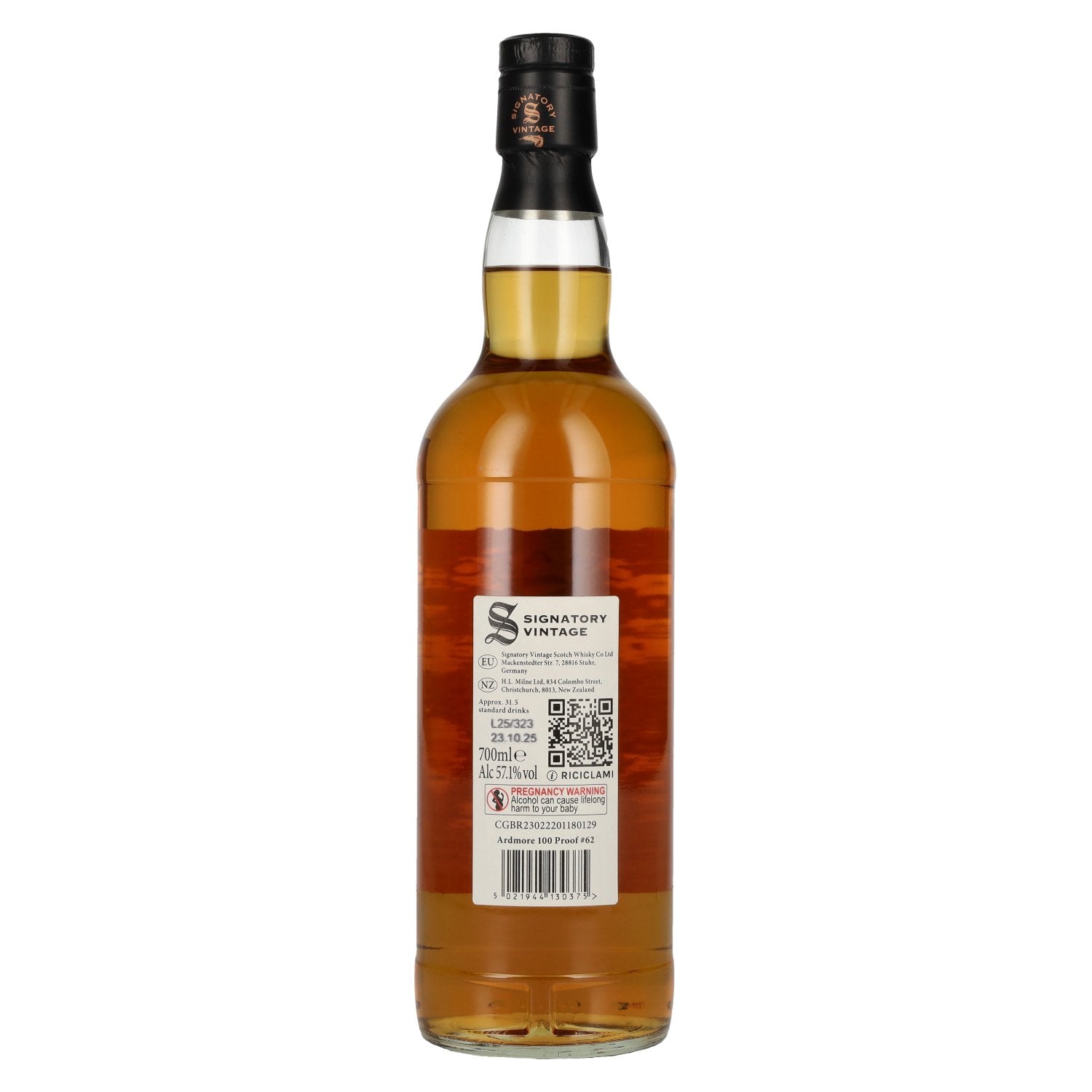 Signatory Vintage 100 Proof Edition ARDMORE 14 Years Old Single Malt #62 2011 57,1% Vol. 0,7l