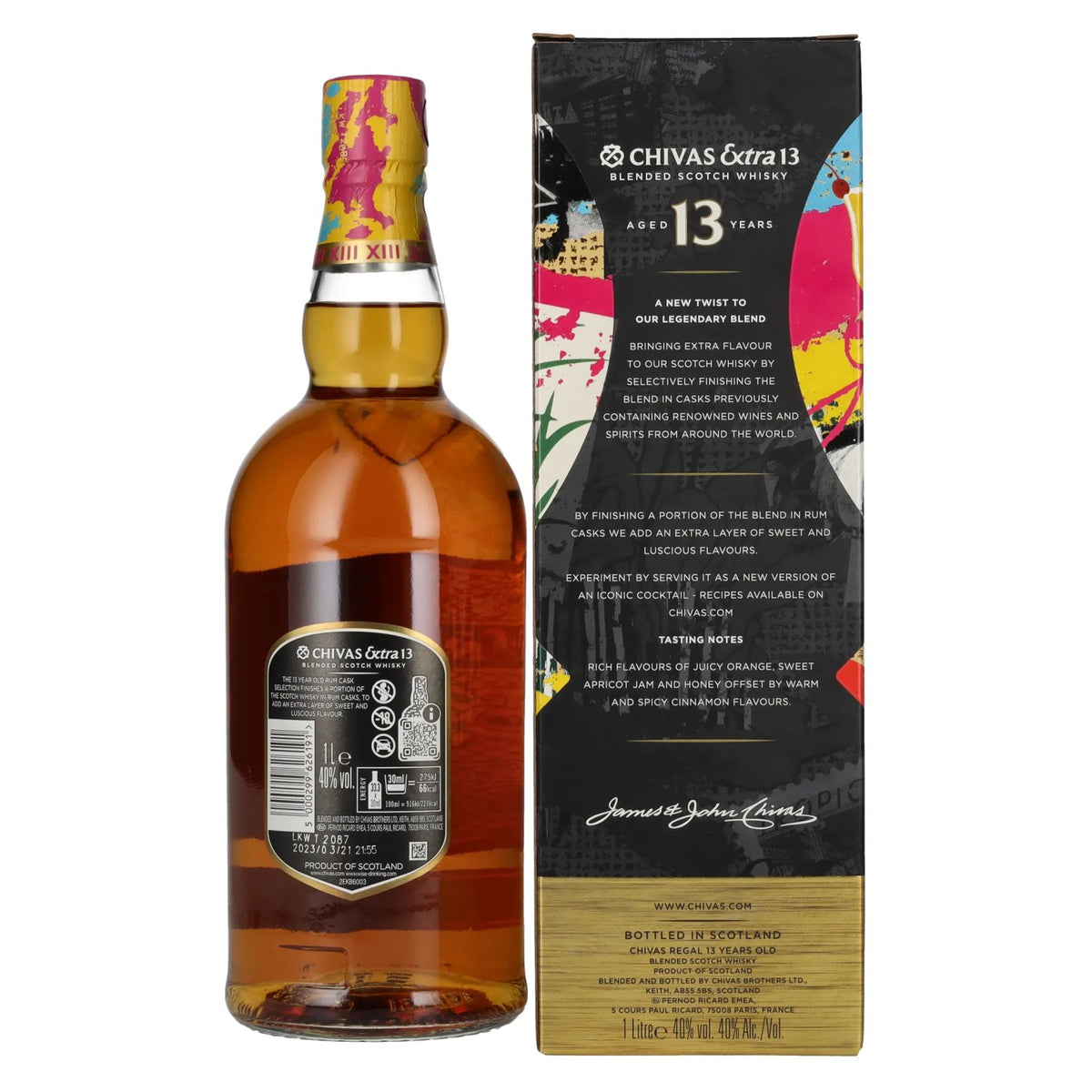 Chivas Regal EXTRA 13 Years Old RUM CASK Selection Blended Scotch Whisky 40% Vol. 1l in gift box