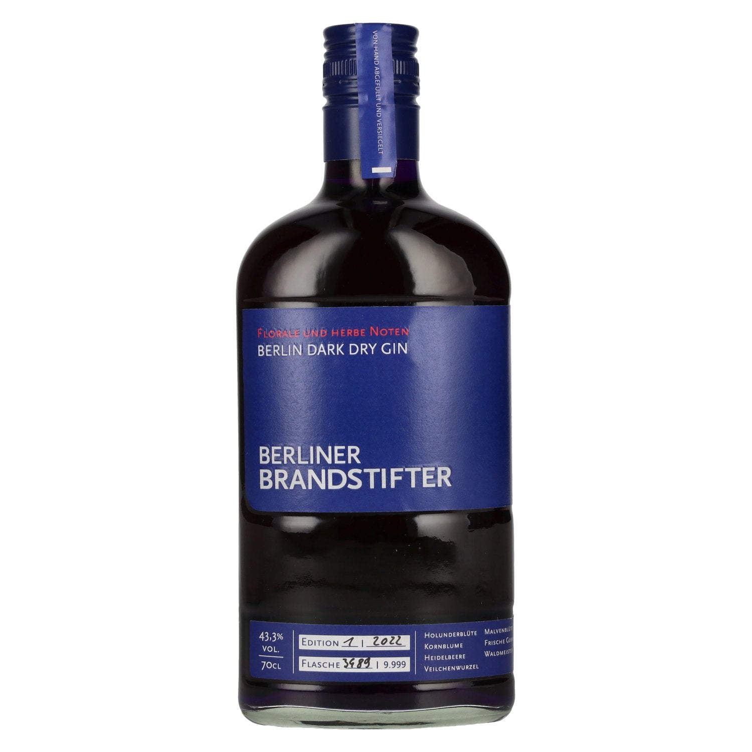 Berliner Brandstifter Berlin DARK Dry Gin Edition 1. 2022 43.3% vol. 0.7l