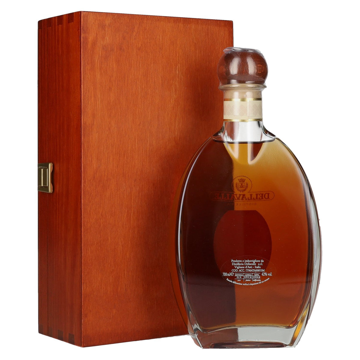 Dellavalle Grappa Affinata in botti da PASSITO DI PANTELLERIA 2007 42% vol. 0,7l en caisse en bois