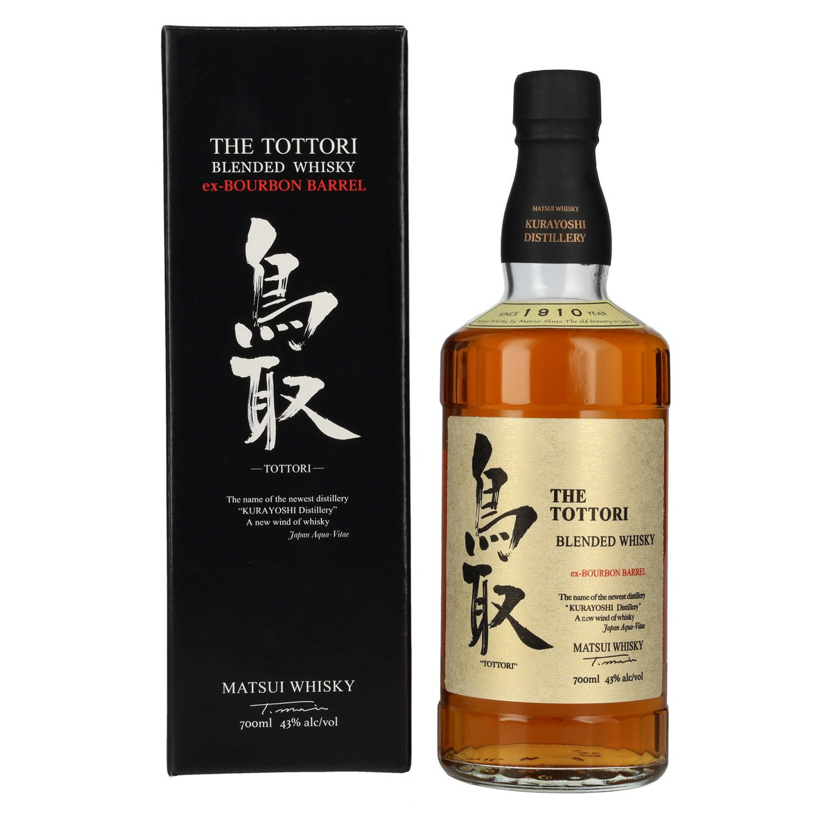 Matsui Whisky THE TOTTORI Blended Japanese Whisky BOURBON BARREL 43% vol. 0,7l en boîte cadeau