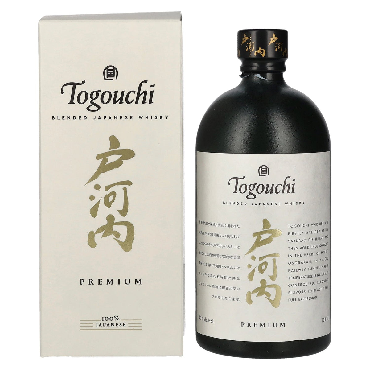Togouchi Premium Japanese Blended Whisky 40% Vol. 0,7l en boîte cadeau