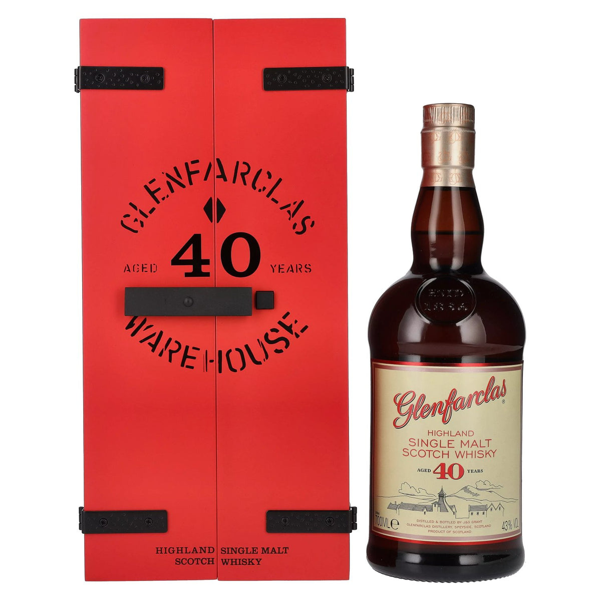 Glenfarclas 40 Years Old Highland Single Malt Scotch Whisky 43% Vol. 0,7l en coffret cadeau