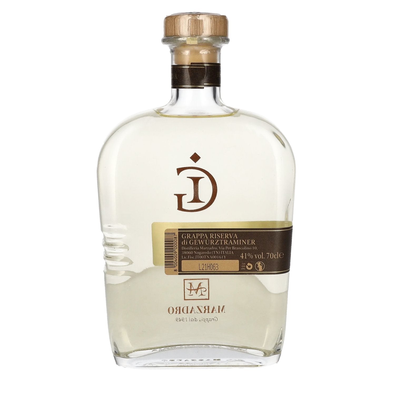 Marzadro GIARE Grappa Gewürztraminer 41% Vol. 0,7l