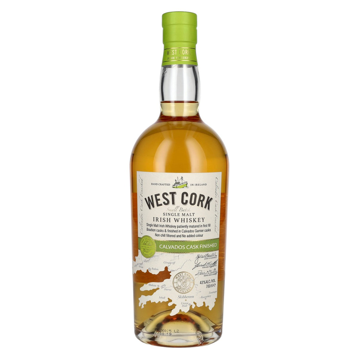West Cork Single Malt Irish Whiskey CALVADOS CASK FINISHED 43% Vol. 0,7l