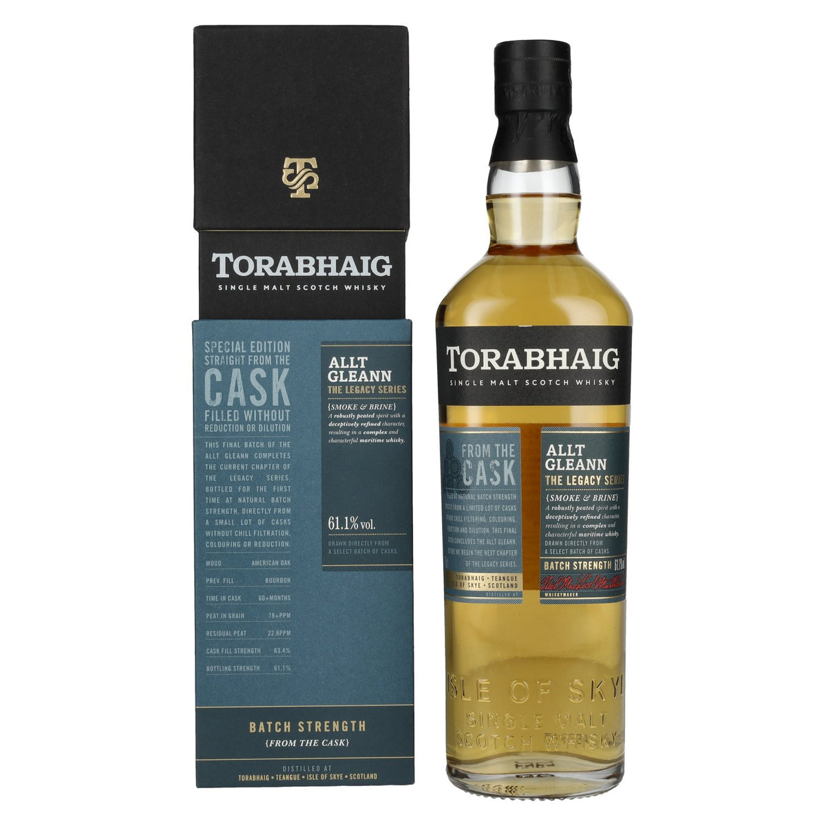 Torabhaig ALLT GLEANN The Legacy Series BATCH STRENGTH Single Malt 61,1% vol. 0,7l en coffret cadeau