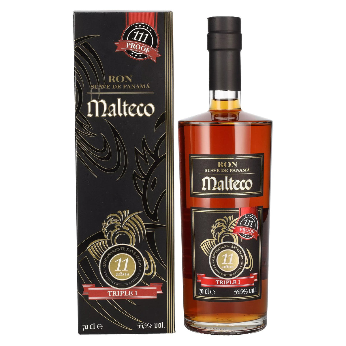 Ron Malteco 11 Años TRIPLE 1 55,5% Vol. 0,7l in gift box