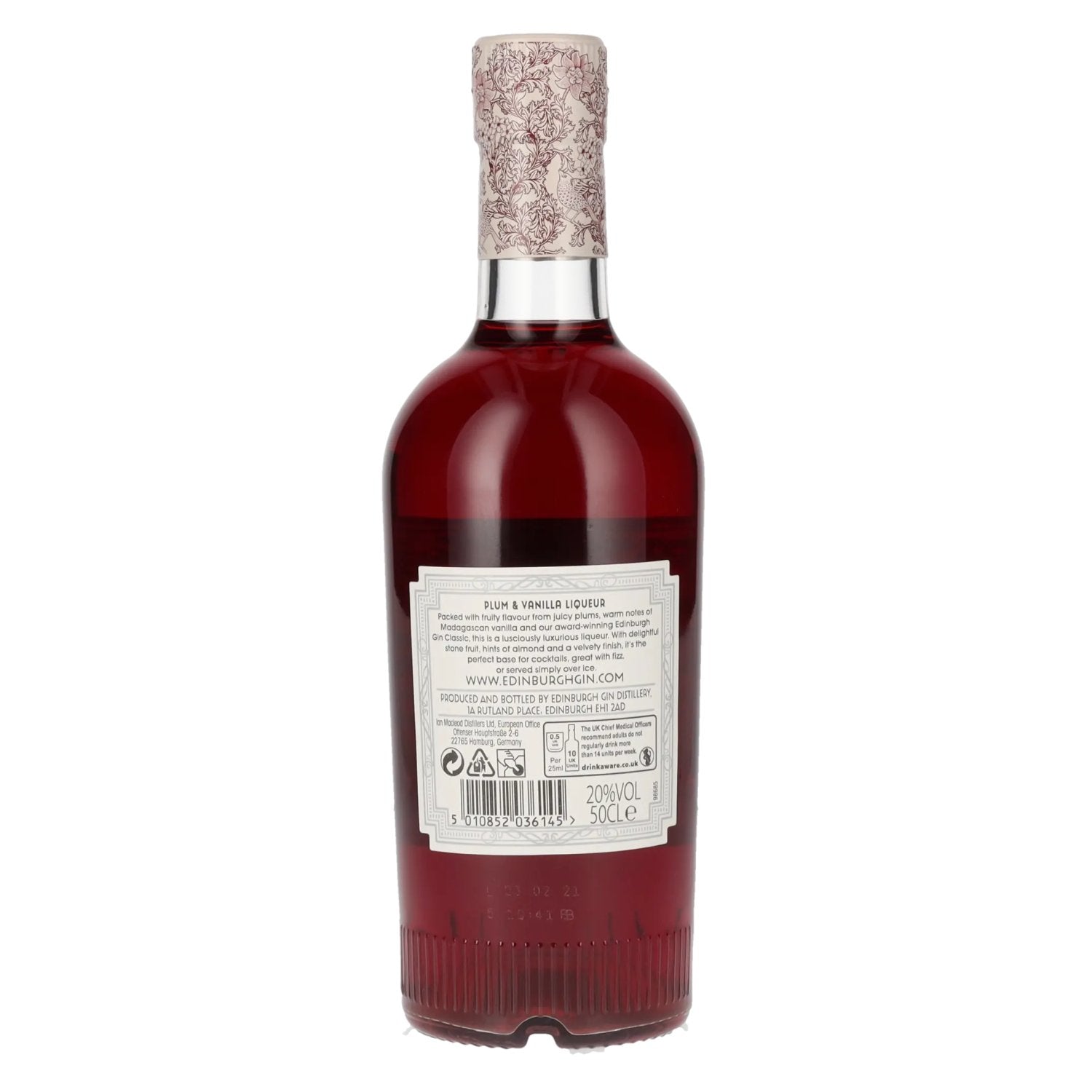 Edinburgh Gin PLUM &amp; VANILLA Liqueur 20% Vol. 0,5l