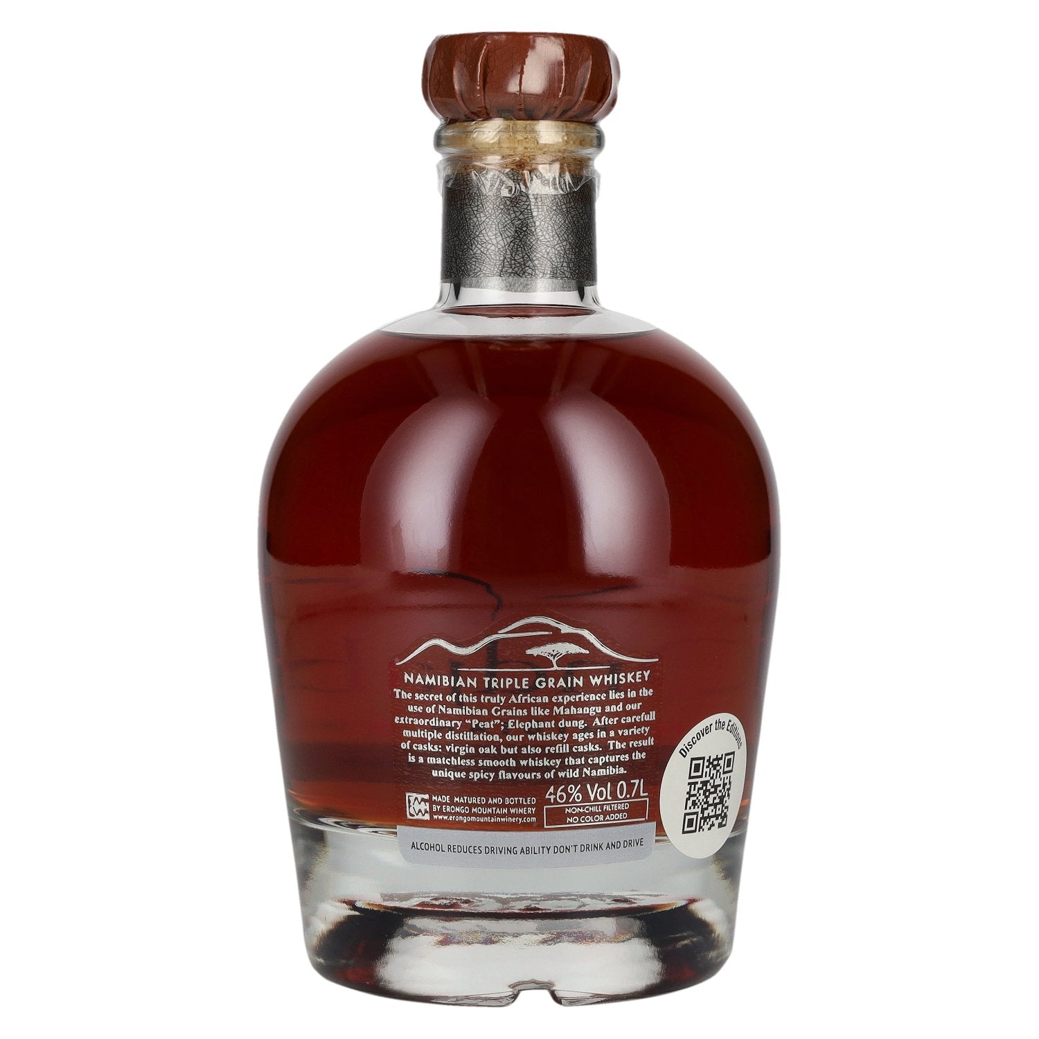 Ondjaba The Namibian Whiskey, finition en fût de rhum, 46 % vol., 0,7 l