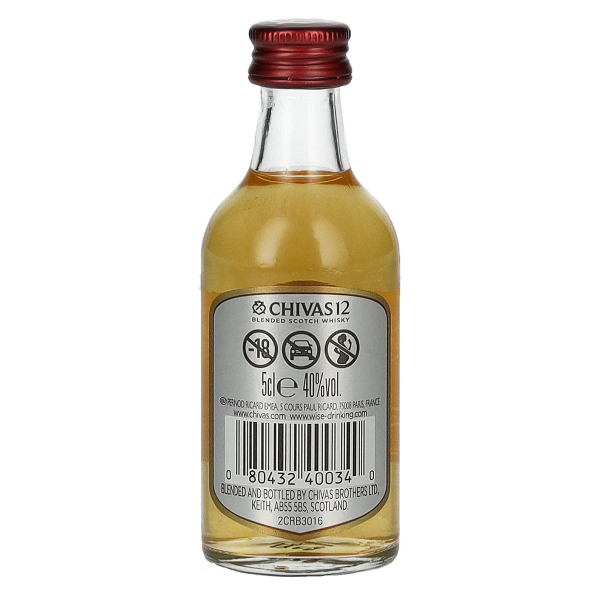 Chivas Regal 12 ans d'âge, whisky écossais blended, 40 % vol., 0,05 l