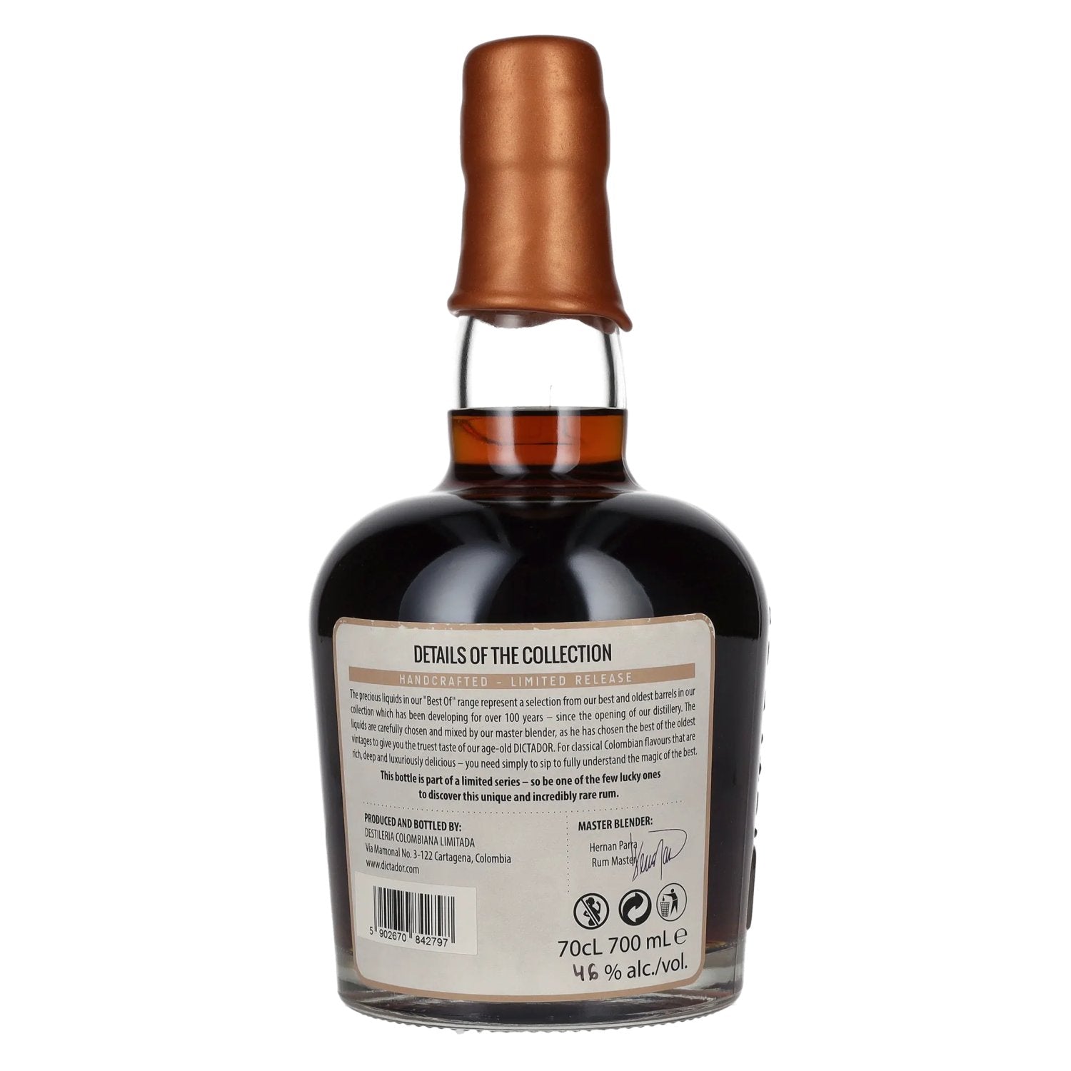 Dictador BEST OF 1979 ALTISIMO Colombian Rum Limited Release 46% Vol. 0,7l
