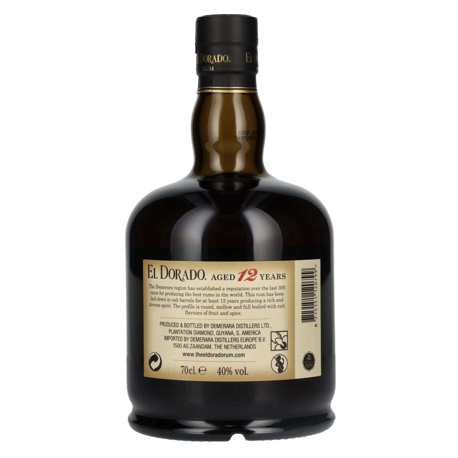 El Dorado 12 Years Old Finest Demerara Rum 40% Vol. 0,7l