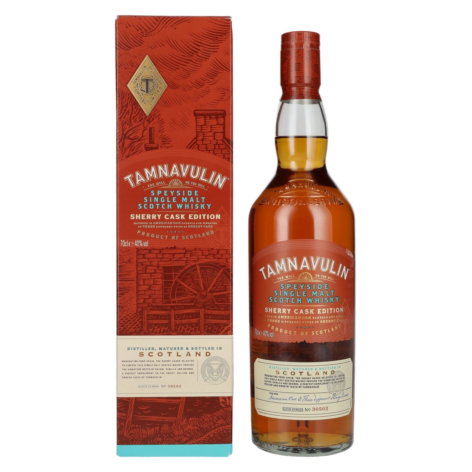 Tamnavulin SHERRY CASK Speyside Single Malt Scotch Whisky 40% vol. 0,7l en boîte cadeau