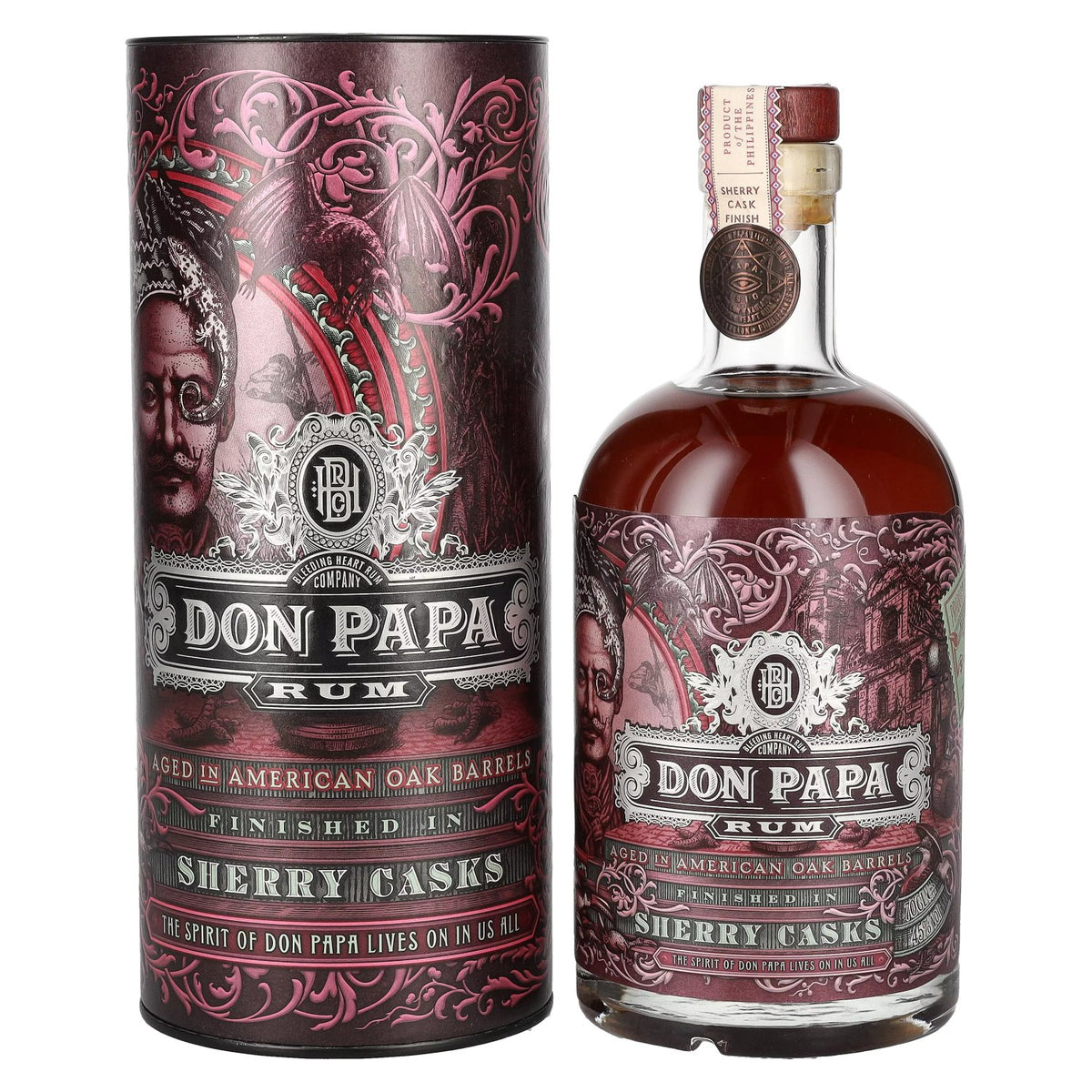 Don Papa Rum Sherry Casks 45% Vol. 0,7l in gift box