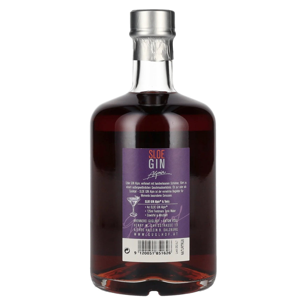 Guglhof Sloe Gin Alpine Premium Gin 30% Vol. 0,7l