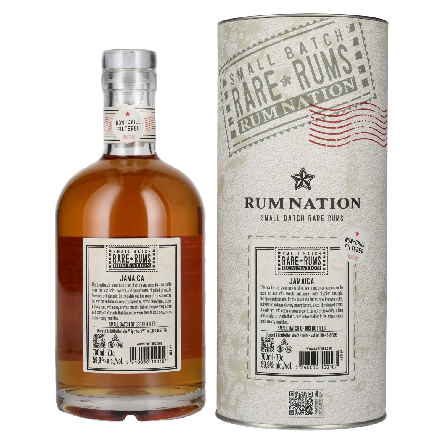 Rum Nation Rare Rum JAMAICA 2017/2024 59,9% vol. 0,7l en boîte cadeau