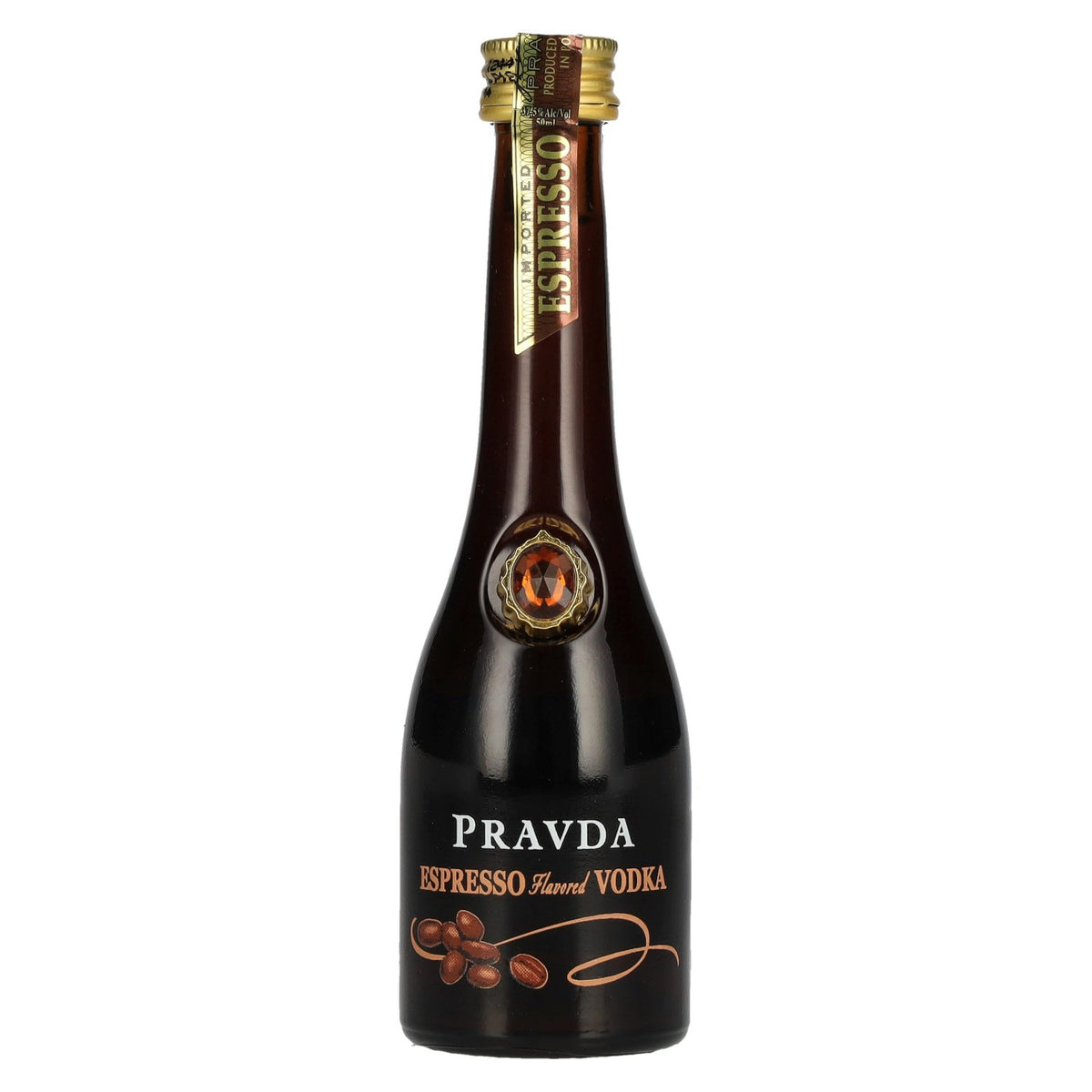 Pravda ESPRESSO Flavoured Vodka 37.5% ABV 0.05l