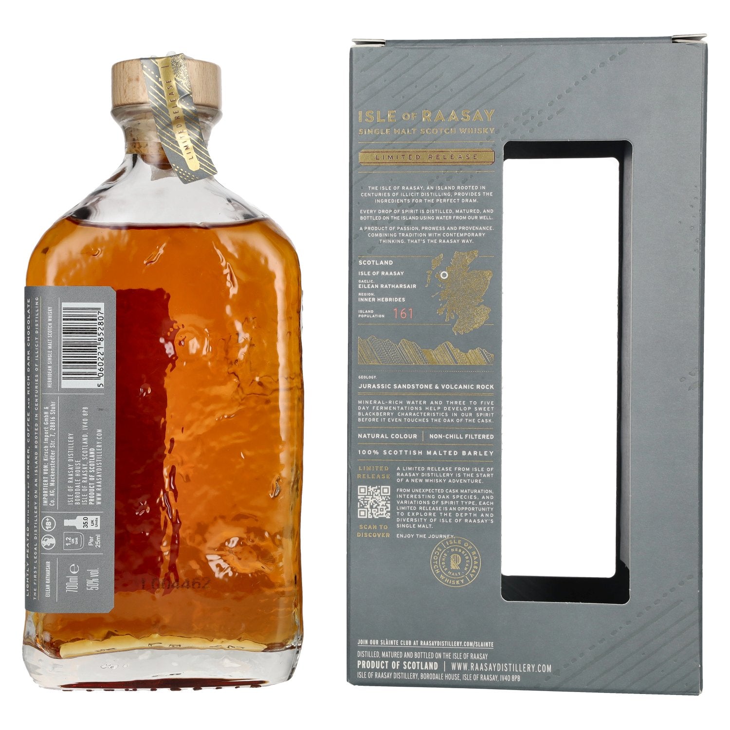 Isle of RAASAY Hungarian Oak Single Malt Limited Release 50% Vol. 0,7l in Geschenkbox