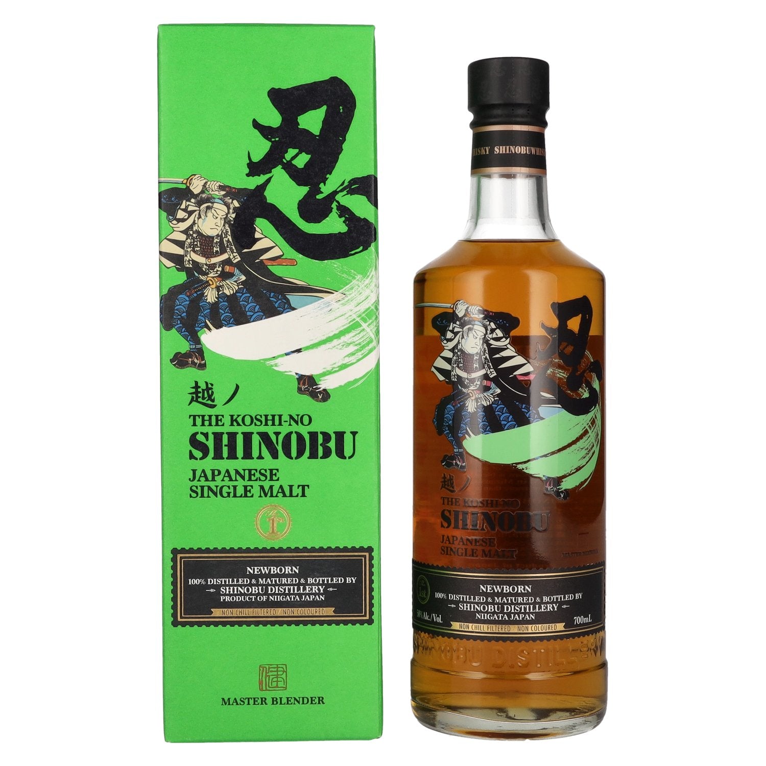 The Koshi-No Shinobu Newborn Japanese Single Malt 50% Vol. 0,7l en coffret cadeau