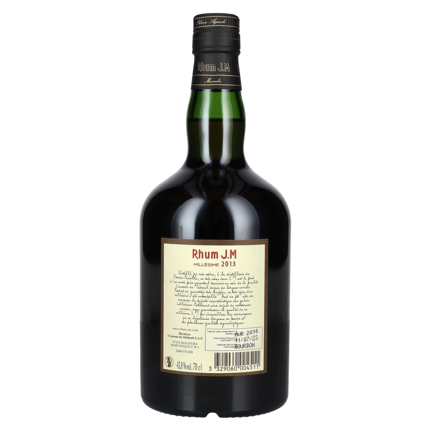 Rhum J.M Vieux Agricole Millésimé 2013 43,8% Vol. 0,7l
