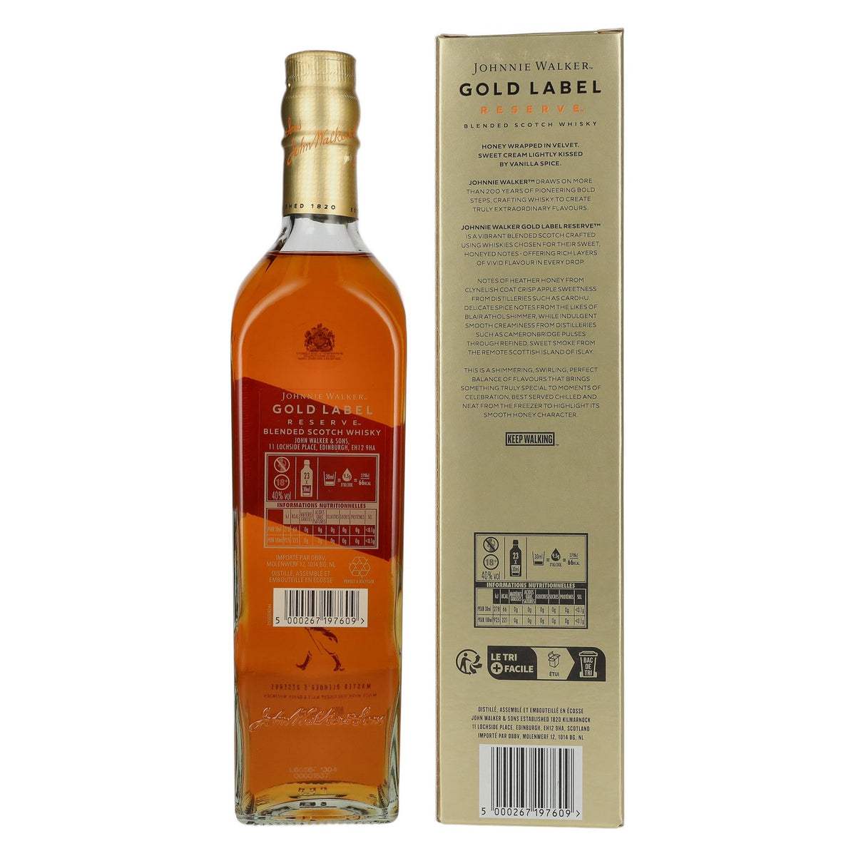 Johnnie Walker GOLD LABEL Reserve 40% vol. 0,7l en boîte cadeau