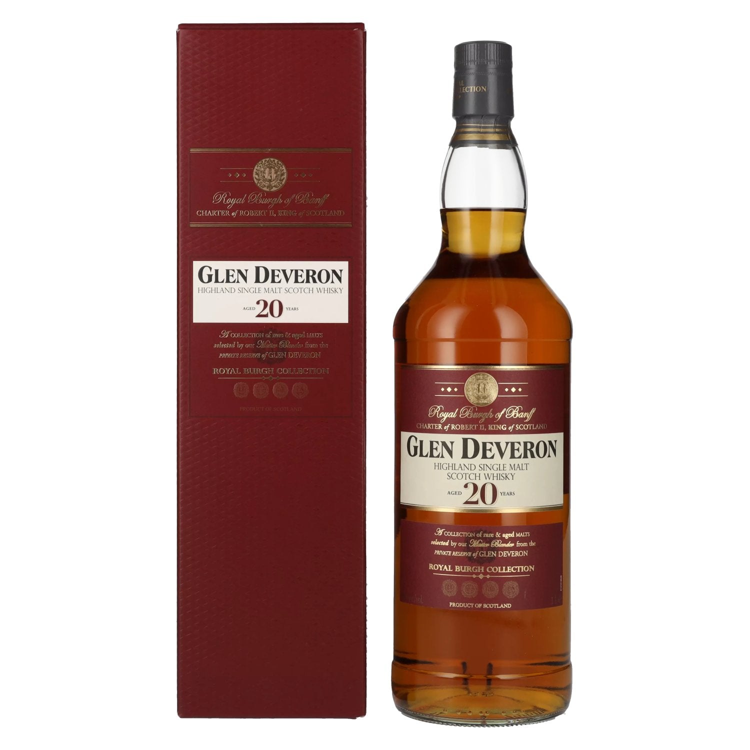 Glen Deveron 20 Years Old Highland Single Malt 40% Vol. 1l en boîte cadeau