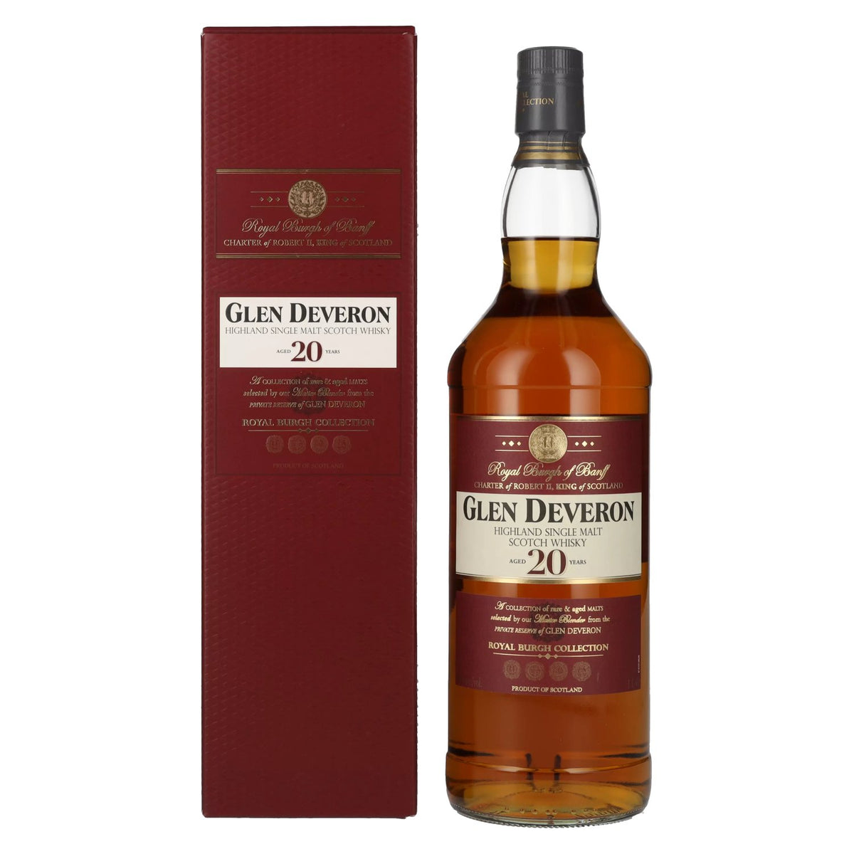 Glen Deveron 20 Years Old Highland Single Malt 40% Vol. 1l en boîte cadeau