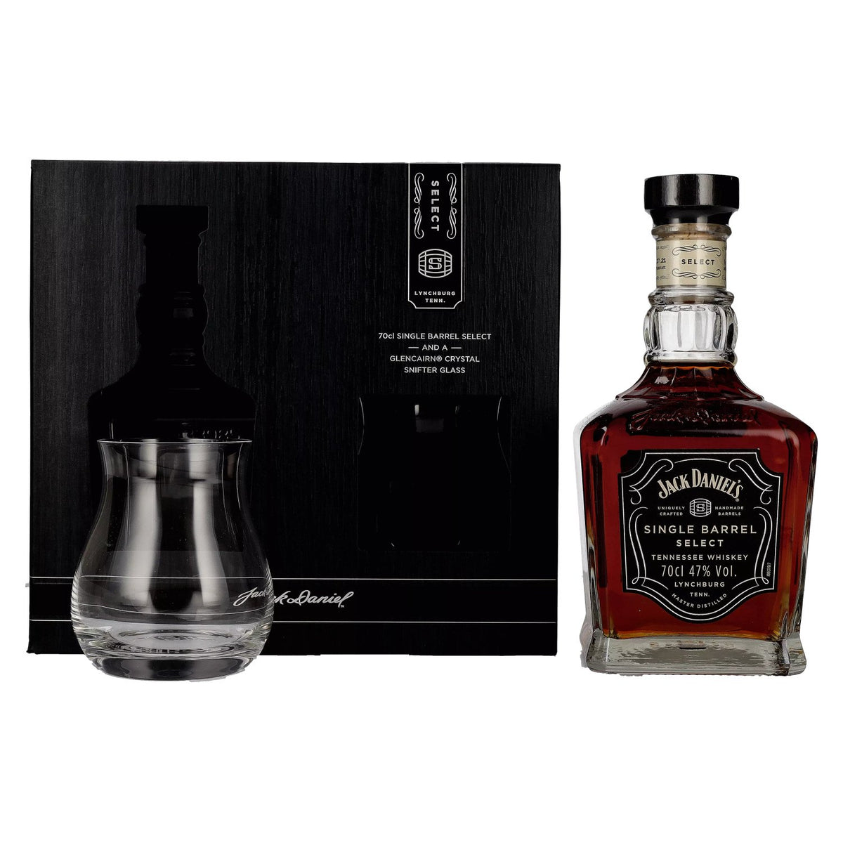 Jack Daniel's Select Single Barrel Tennessee Whiskey 47% Vol. 0.7l in gift box with snifter glass