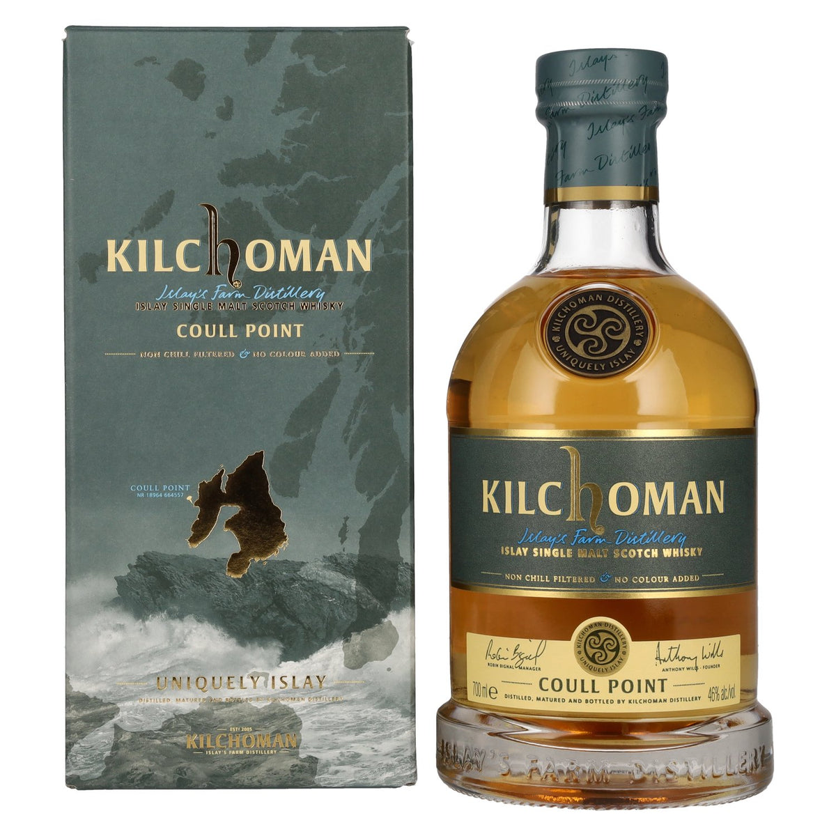 Kilchoman COULL POINT Islay Single Malt Scotch Whisky 46% Vol. 0,7l en boîte cadeau