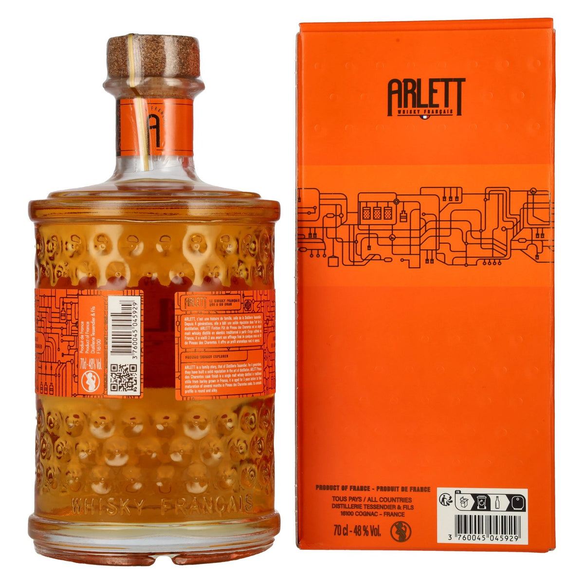 ARLETT Finition Fût de Pineau des Charentes Single Malt Whisky 48% Vol. 0,7l in gift box