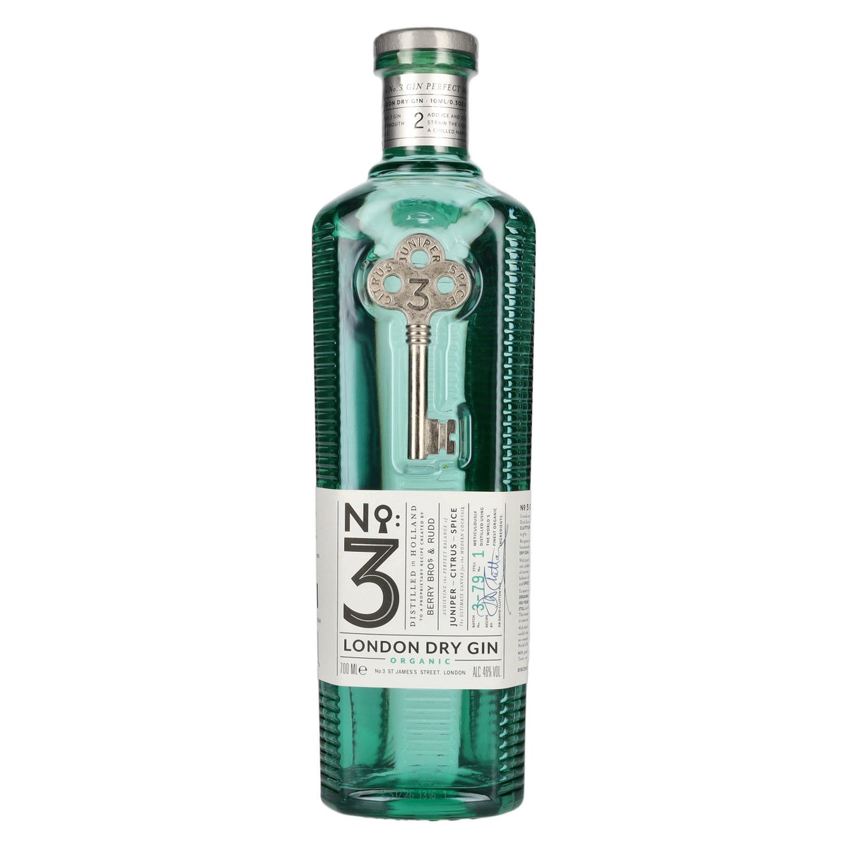 No. 3 London Dry Gin, Organic, 46% vol., 0.7 l