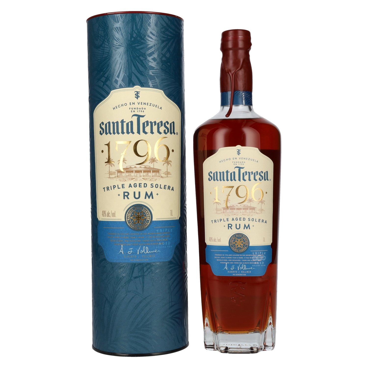 Santa Teresa 1796 Triple Aged Solera Rum 40% vol. 1l en boîte cadeau