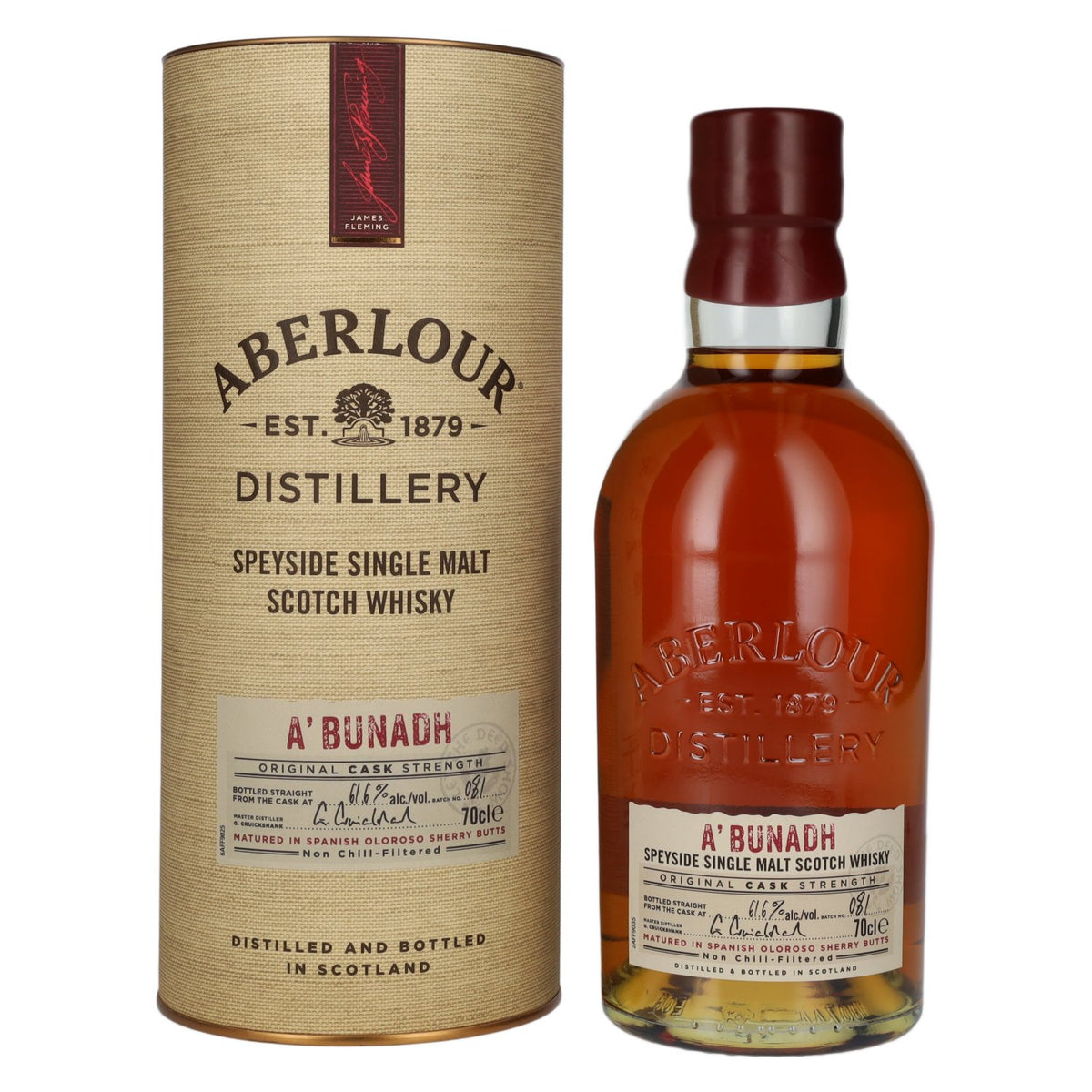 Aberlour A'BUNADH Original Cask Strength Batch No. 81 61.6% vol. 0.7 l in a gift box
