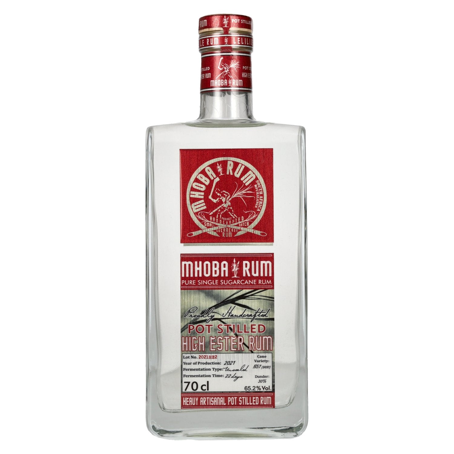 Mhoba Rum Pot Stilled HIGH ESTER Rum 65,2% vol. 0,7l