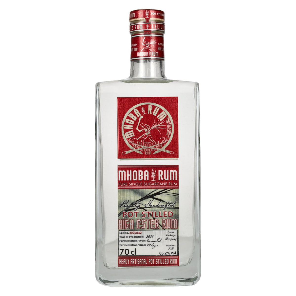 Mhoba Rum Pot Stilled HIGH ESTER Rum 65,2% vol. 0,7l