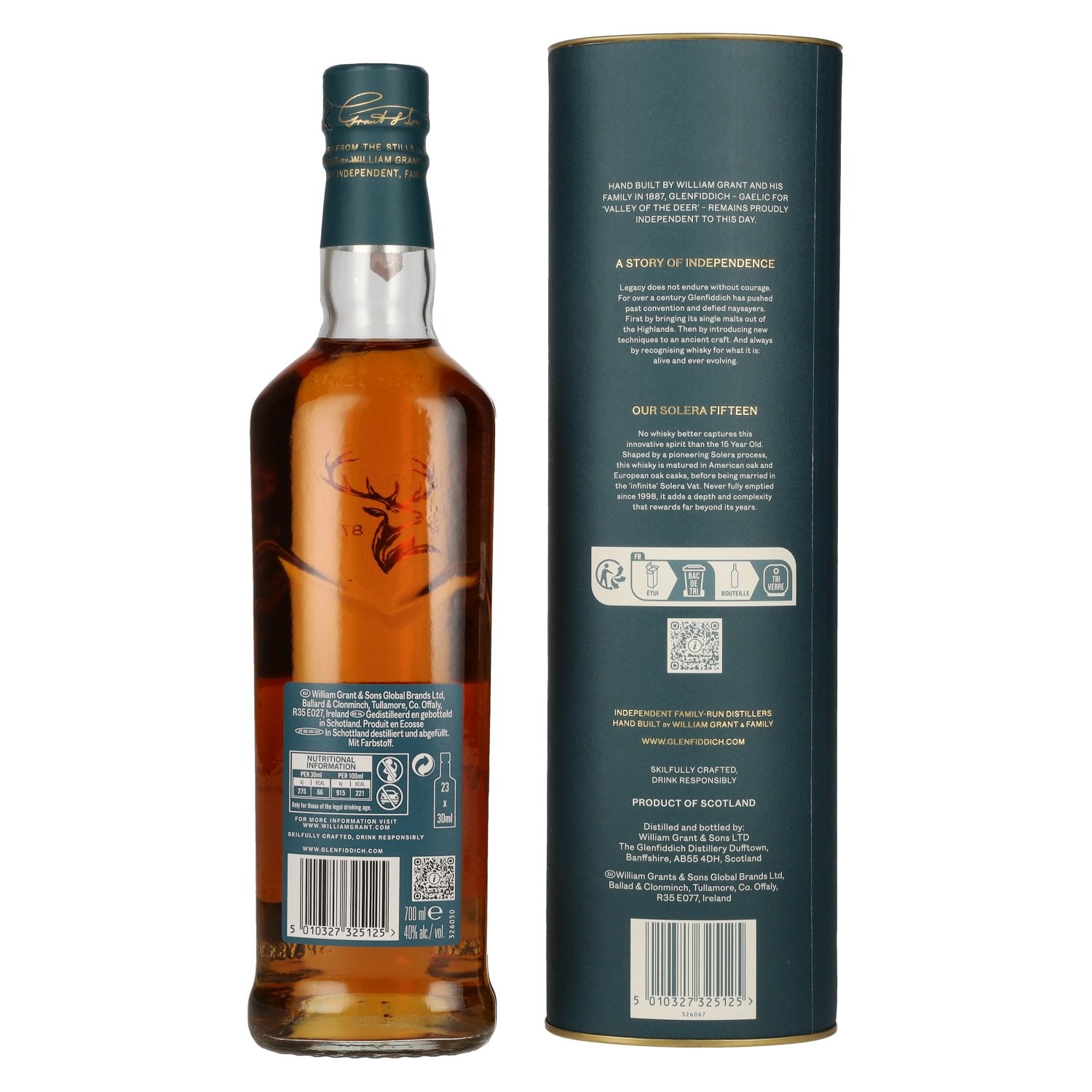 Glenfiddich 15 OUR SOLERA Single Malt Scotch Whisky 40% Vol. 0,7l in Geschenkbox