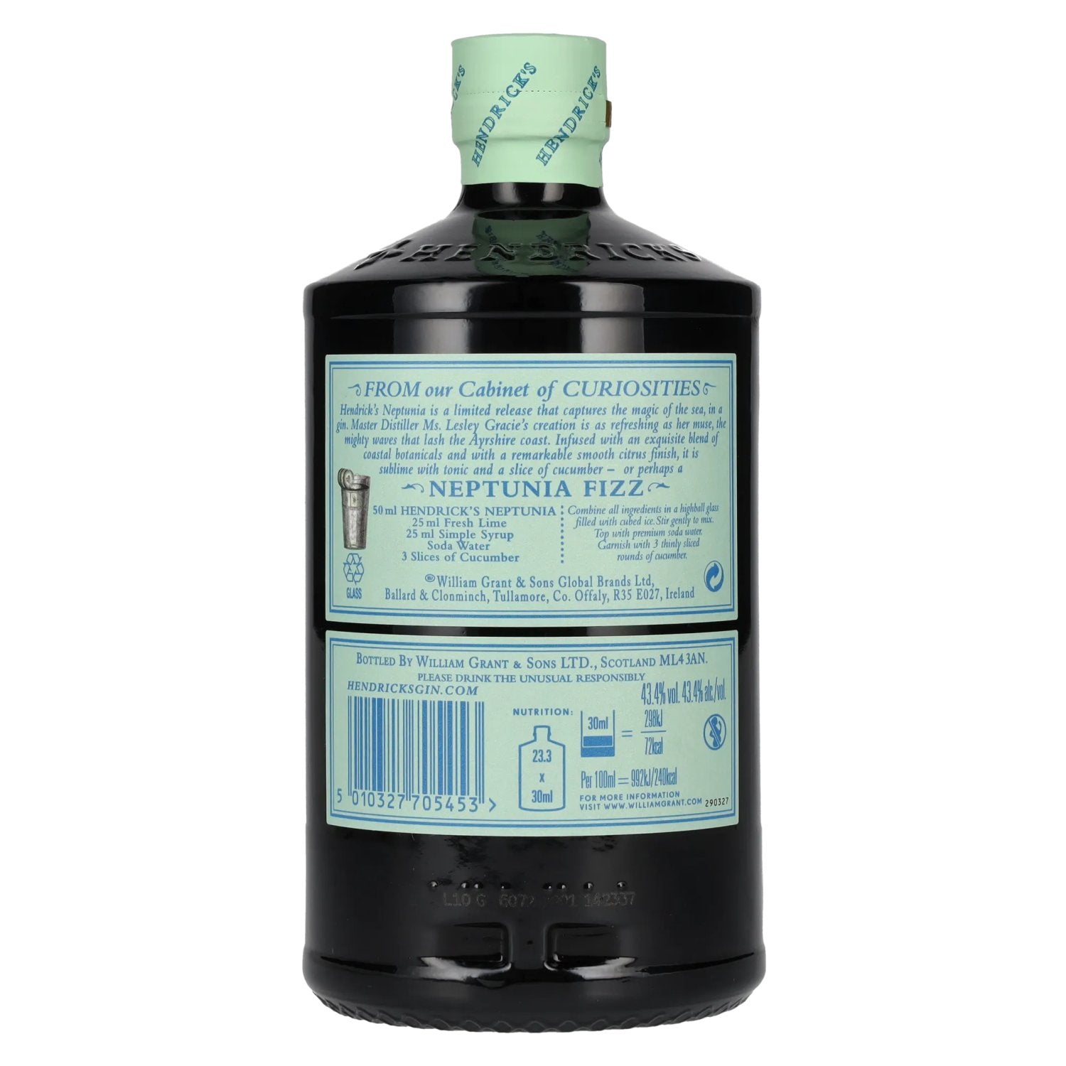 Hendrick's Gin NEPTUNIA Limited Release 43,4% vol. 0,7l