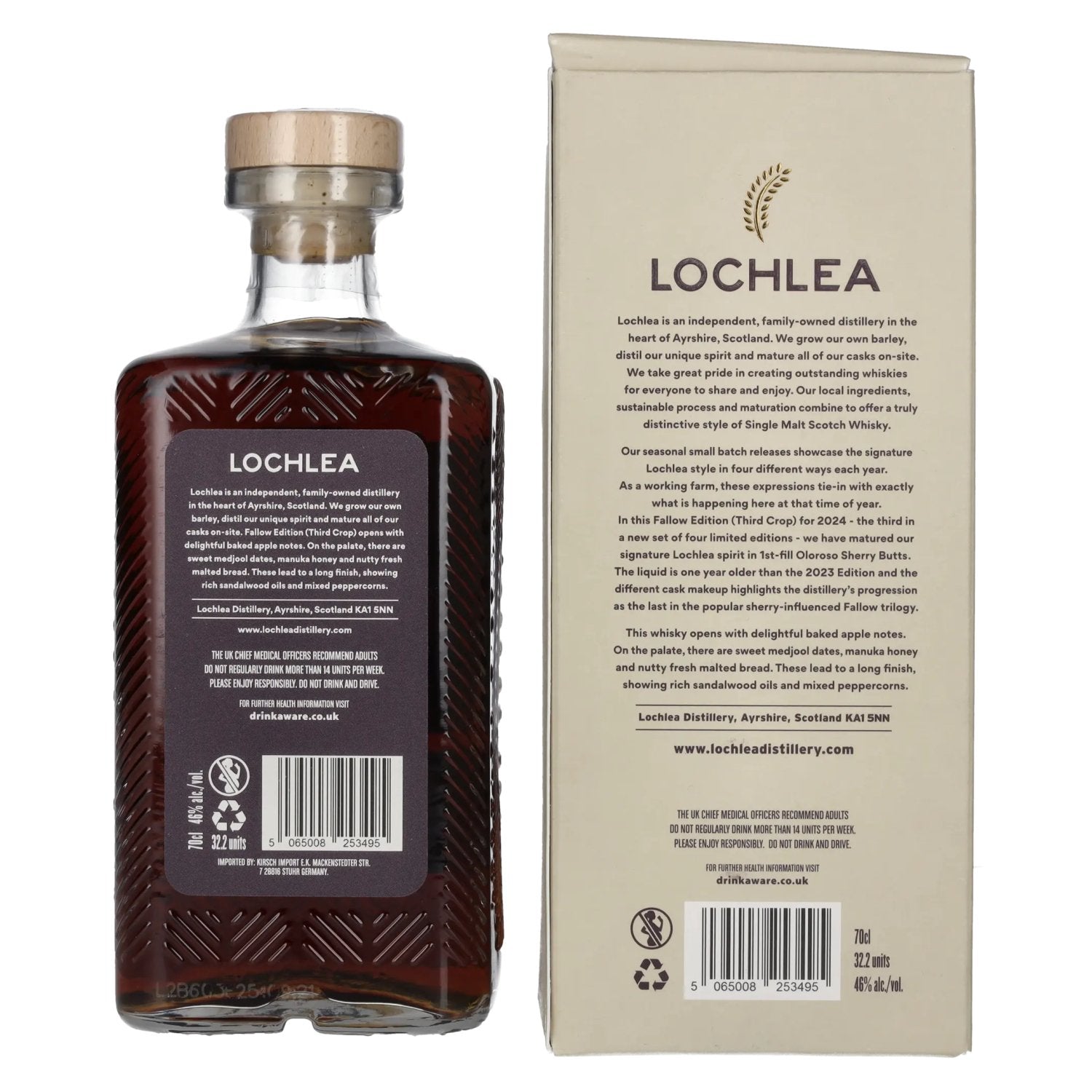 Lochlea FALLOW EDITION Third Crop Single Malt Scotch Whisky 46% Vol. 0,7l in Geschenkbox